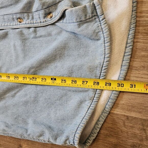 Vtg Dallas Cowboys Denim Shirt Jacket Mens Size M Fleece Lined Pro Elite NFL - Picture 8 of 9